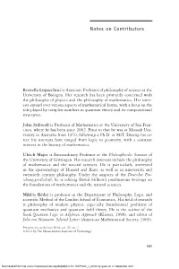 Notes on Contributors