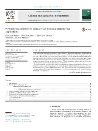 Piezoelectric Polymers As Biomaterials for Tissue Engineering Applications