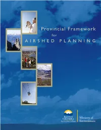 Provincial Framework for AIRSHED PLANNING