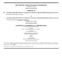 Securities and Exchange Commission Form 10−Q
