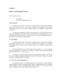 Chapter 4 Editors and Debugging Systems