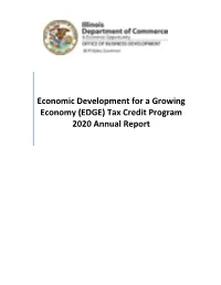 (EDGE) Tax Credit Program 2020 Annual Report
