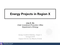 Energy Projects in Region X