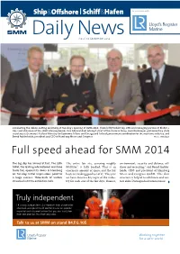 Full Speed Ahead for SMM 2014