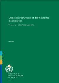 Guide Des Instruments Et Des Méthodes D'observation