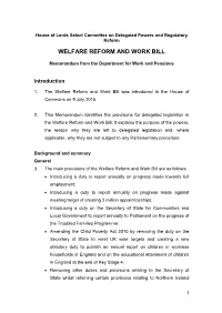 House of Lords Select Committee on Delegated Powers and Regulatory Reform
