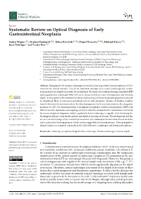 Systematic Review on Optical Diagnosis of Early Gastrointestinal Neoplasia