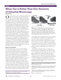 When Two Is Better Than One: Elements of Intravital Microscopy David W