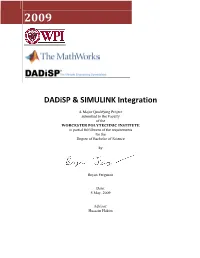 Dadisp & Simulink Integration