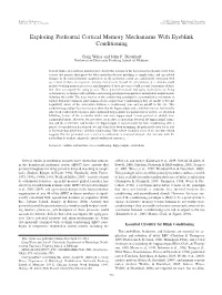 Exploring Prefrontal Cortical Memory Mechanisms with Eyeblink Conditioning