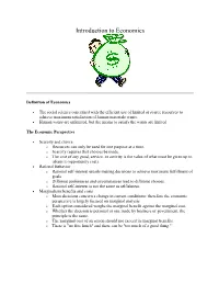 Introduction to Economics (Pdf)