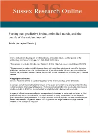 Predictive Brains, Embodied Minds, and the Puzzle of the Evidentiary Veil