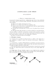 Combinatorial Game Theory