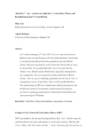 Critical Race Theory and Racialisation in Post-7/7 Racist Britain Mike C