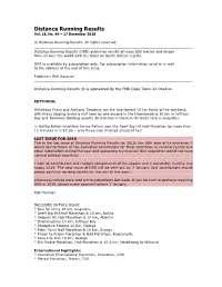 Distance Running Results Vol