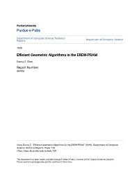 Efficient Geometric Algorithms in the EREW-PRAM