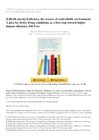 Euthenics, the Science of Controllable Environment a Plea for Better Living Conditions As a First Step Toward Higher Human Efficiency Online