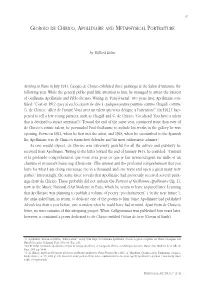 Giorgio De Chirico, Apollinaire and Metaphysical Portraiture