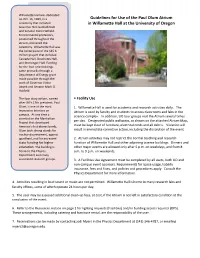 Guidelines for Use of the Paul Olum Atrium in Willamette Hall at the University of Oregon, Page 2