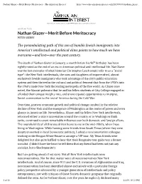 Nathan Glazer—Merit Before Meritocracy - the American Interest