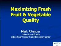 Principles of Postharvest Horticulture