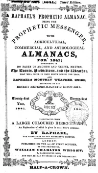 Raphael's Prophetic Almanac