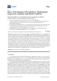 Space–Time Kriging of Precipitation: Modeling the Large-Scale Variation with Model GAMLSS