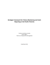 Strategic Framework for Fishery Monitoring and Catch Reporting in the Pacific Fisheries