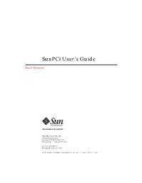 Sunpci User's Guide