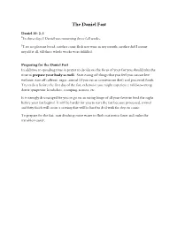 The Daniel Fast