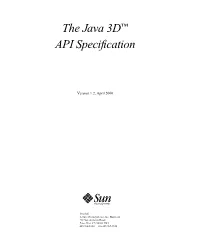 The Java 3D™ API Specification