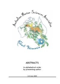 ABSTRACTS in Alphabetical Order by Presenting Author