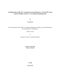 An Exploration of the EU's Counterterrorism Measures And
