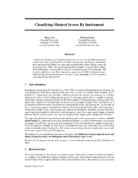 Classifying Musical Scores by Instrument