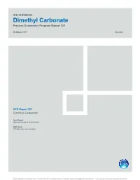 Dimethyl Carbonate Process Economics Program Report 301