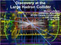 Discovery at the Large Hadron Collider