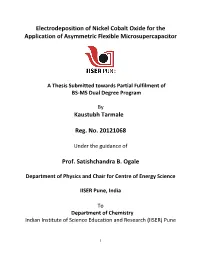 Electrodeposition of Nickel Cobalt Oxide for the Application of Asymmetric Flexible Microsupercapacitor