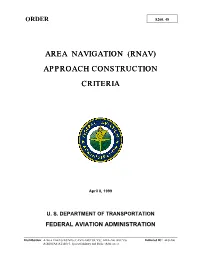(Rnav) Approach Construction Criteria