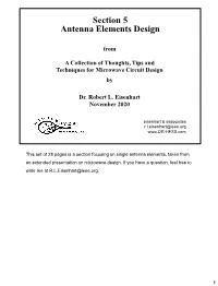 Section 5 Antenna Elements Design