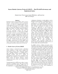 Secure Border Gateway Protocol (S-BGP) — Real World Performance and Deployment Issues
