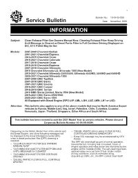 Service Bulletin INFORMATION