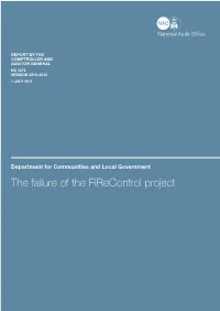The Failure of the Firecontrol Project Our Vision Is to Help the Nation Spend Wisely