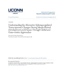 Understanding the Alternative Splicing-Regulated Transcriptomic Changes