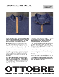 Zipper Placket for Sweater EN