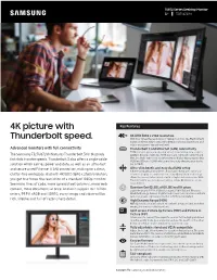 4K Picture with Thunderbolt Speed