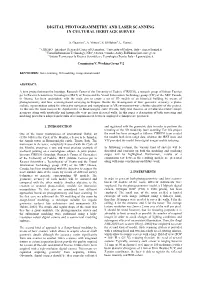 Digital Photogrammetry and Laser Scanning in Cultural Heritage Survey