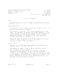 Internet Engineering Task Force (IETF) F