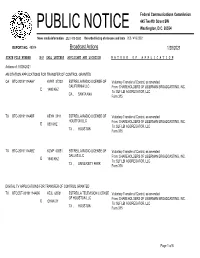PUBLIC NOTICE Federal Communications Commission
