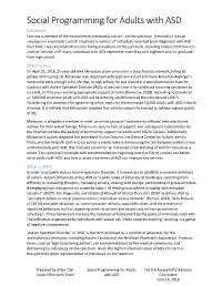 Social Programming for Adults with ASD Disclaimer I Am Not a Member of the Neurodiverse Community Nor Am I on the Spectrum