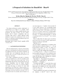 A Proposal of Substitute for Base85/64 – Base91